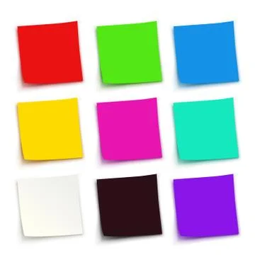 Colored papers set Stock Illustration