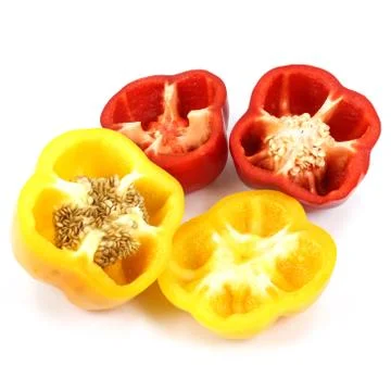 Colored paprika Stock Photos