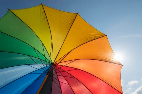 Colored parasol. Stock Photos
