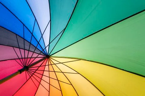 Colored parasol. Stock Photos