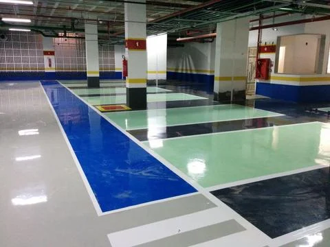 Colored Parking Floor Stock Photos