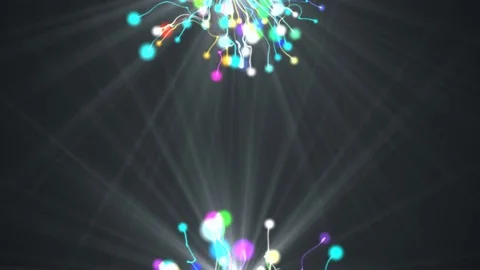 Colored particles from above and below Video stock 70432687