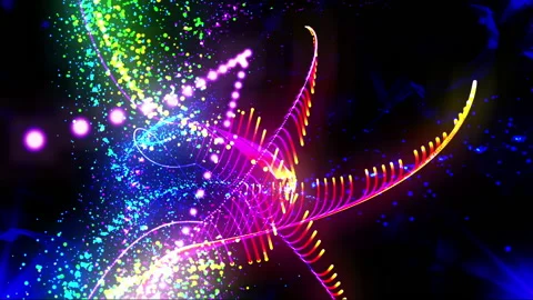 Colored Particles Background Loop Stock Footage 141663933