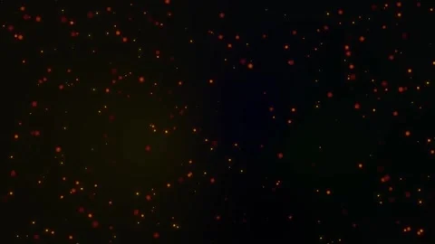 Colored Particles on black Background. Abstract bokeh golden particles Stock Footage 168981736