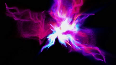 Colored particles on black Stockbeeldmateriaal 91815129