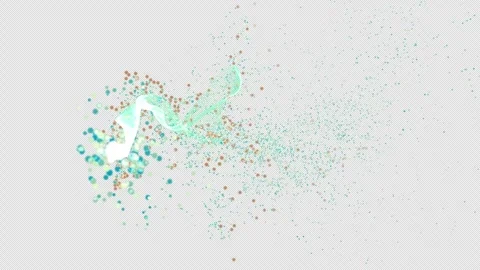 Colored particles exploding from side on transparent background. Stock Footage 250569611