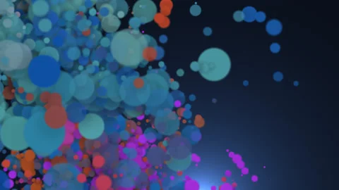 Colored Particles Falling Stock Footage 205458505