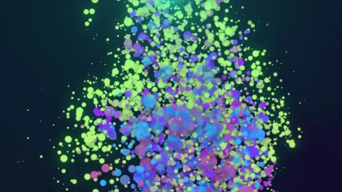 Colored Particles Flowing Stock-Footage 205456356