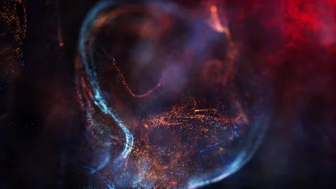 Colored Particles Loop Stock Footage 157999956