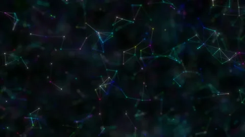 Colored particles in space. Seamless loop. Stock Footage 105116612