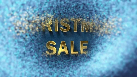 Colored particles turn into blue background and text - Christmas Sale Stock Footage 105989694