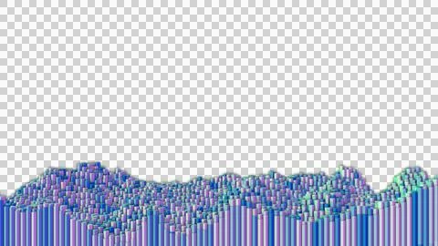 Colored particles, waveform shape Stock Illustration
