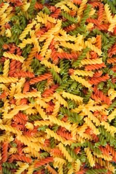 Colored pasta Foto stock