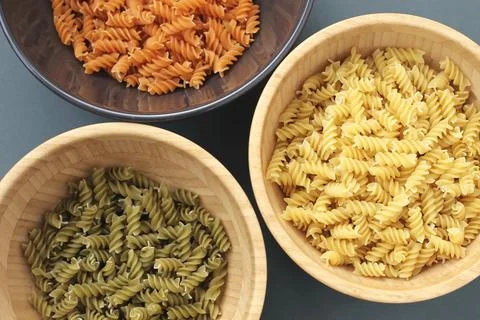 Colored pasta Foto stock