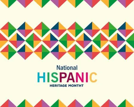 Colored pattern background of national hispanic heritage month vector design Stock Illustration