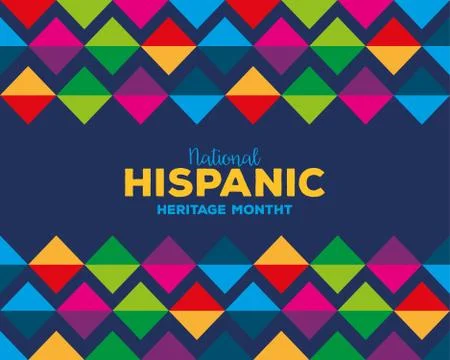 Colored pattern background of national hispanic heritage month vector design Stock Illustration