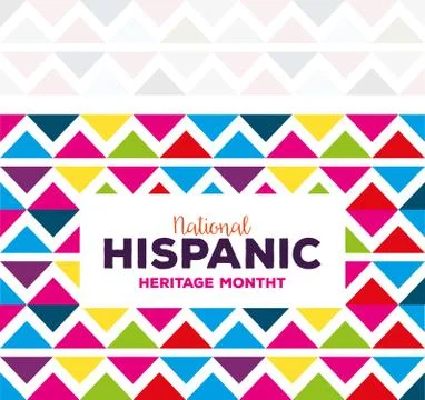 Colored pattern background of national hispanic heritage month vector design Stock Illustration