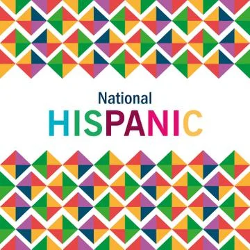 Colored pattern background of national hispanic heritage month vector design Stock Illustration
