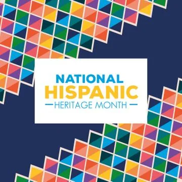 Colored pattern background of national hispanic heritage month vector design Stock Illustration