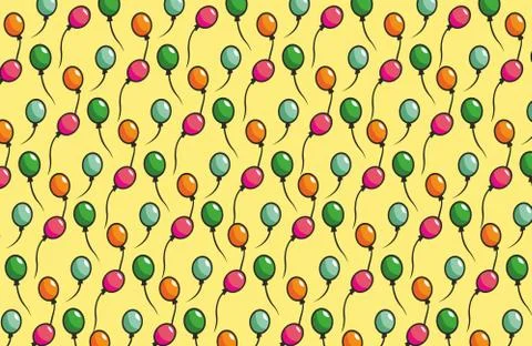 Colored pattern with balloons Stock Illustration