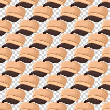 Colored pattern hats visor, beautiful caps Stock Illustration