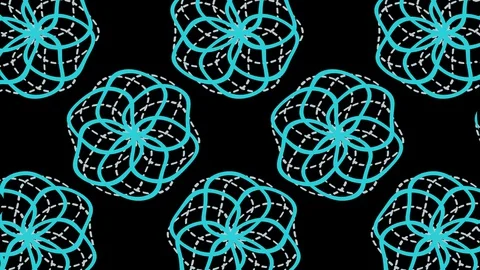 Colored pattern on a minimal black background. Stock Footage 128371203