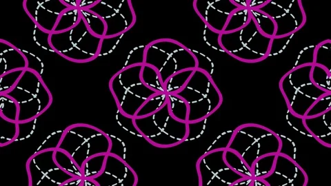 Colored pattern on a minimal black background. Stock Footage 128729643