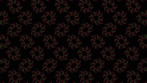 Colored pattern on a minimal black background. Video stock 132752256