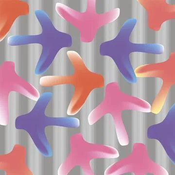 Colored pattern of shapes Stock Illustration