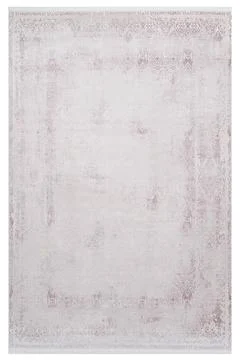 Colored patterned machine carpet on a white background Stock Photos