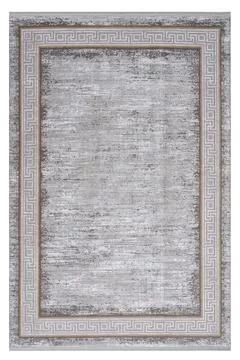 Colored patterned machine carpet on a white background Foto stock