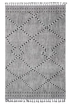 Colored patterned machine carpet on a white background Stock Photos