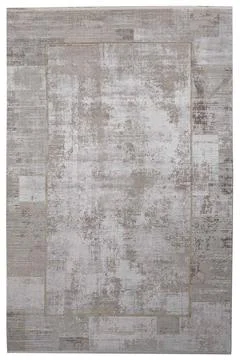 Colored patterned machine carpet on a white background Foto stock