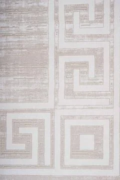 Colored patterned machine carpet on a white background Stock Photos