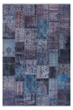 Colored patterned machine carpet on a white background Stock Photos