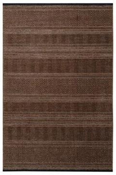 Colored patterned machine carpet on a white background Stock Photos