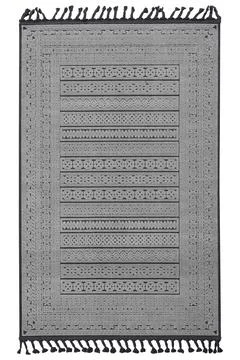 Colored patterned machine carpet on a white background Stock Photos