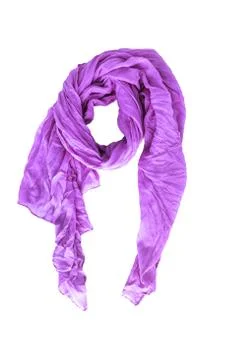 Colored patterned scarf, neckerchief isolated on white background Stock Photos