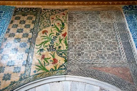 Colored patterned stone. Foto stock