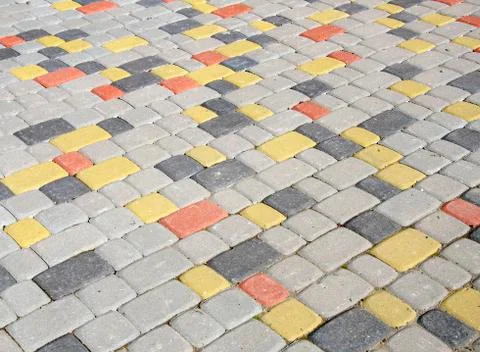 Colored pavement Stock Photos