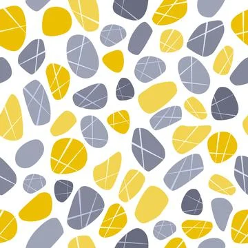 Colored pebbles pattern Illustrazione stock