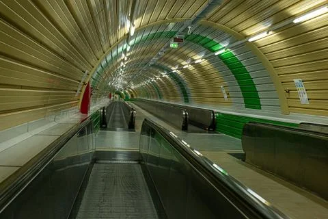 Colored pedestrian underpass Stock Photos