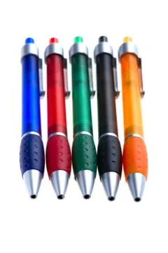 Colored pen close up Stock Photos