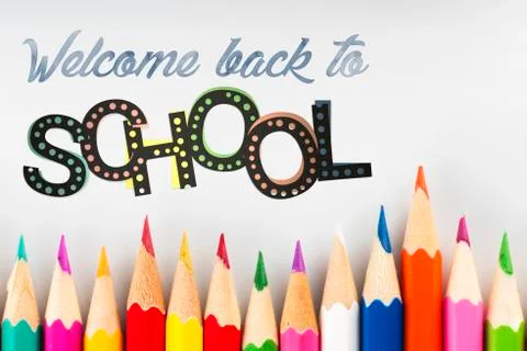 Colored pencil background on clear background Stock Photos