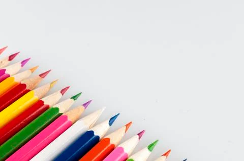 Colored pencil background Stock Photos