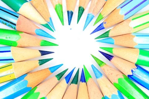 Colored Pencil as background Stock Photos