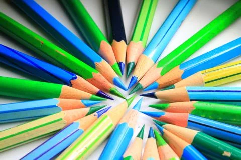 Colored Pencil as background Stock Photos