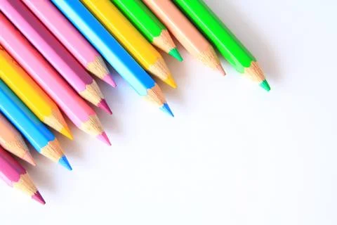 Colored Pencil as background Stock Photos