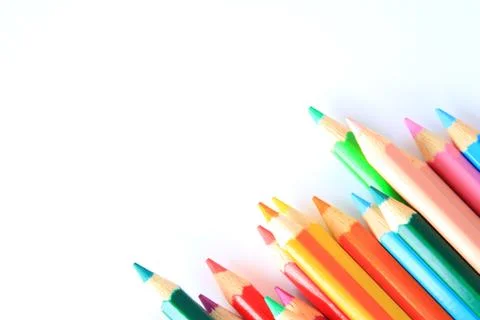 Colored Pencil as background Stock Photos