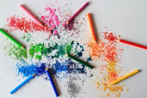 Colored Pencil as background Stock Photos